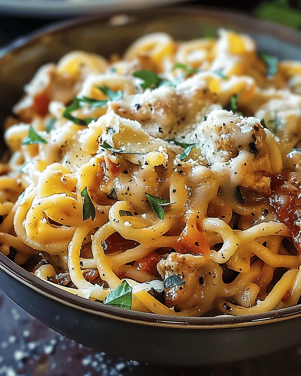 Easy Recipes Dinner: The Best Crockpot Garlic Parmesan Chicken Pasta