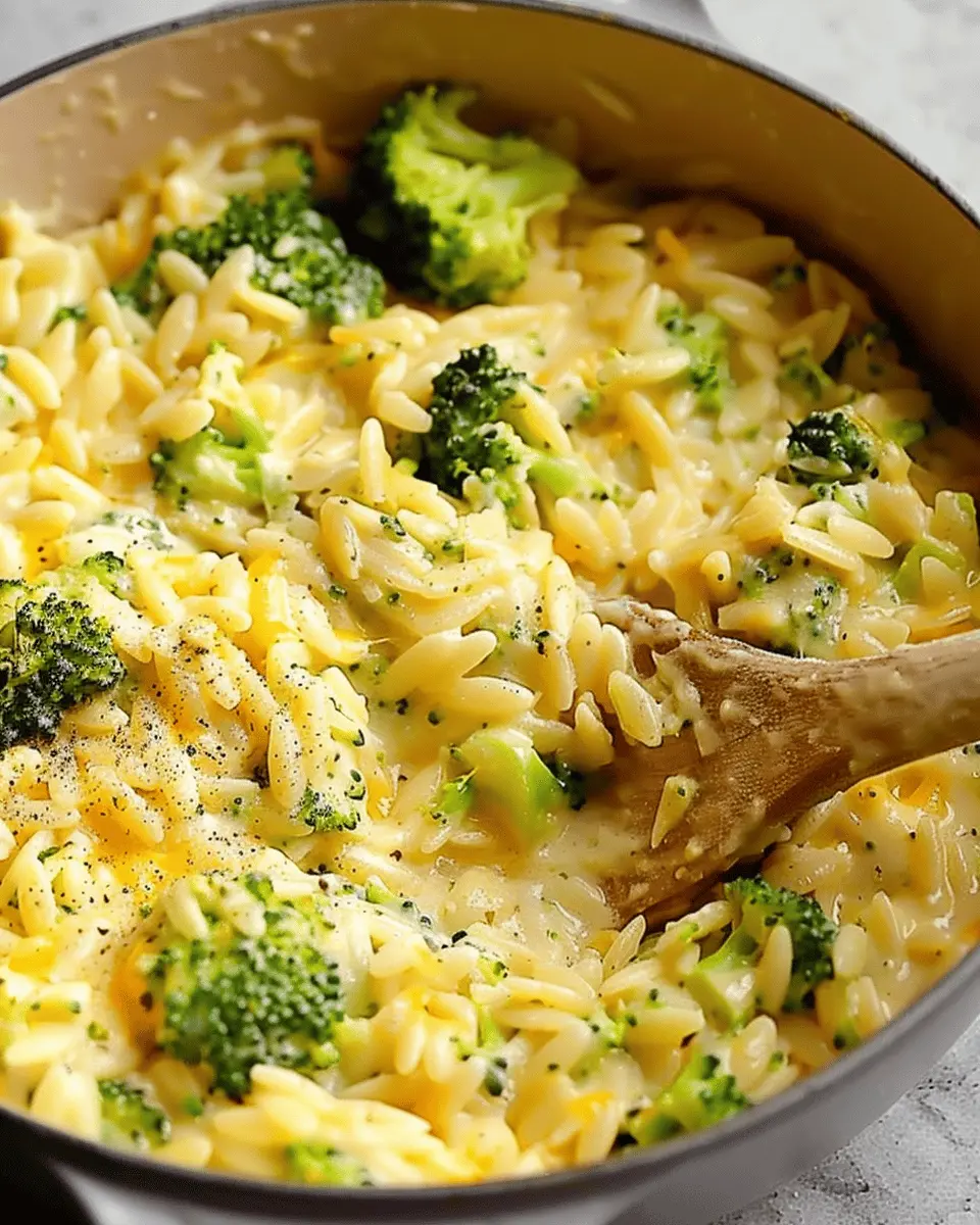 Easy Side Dishes: Indulge in Creamy One-Pot Broccoli Cheddar Orzo