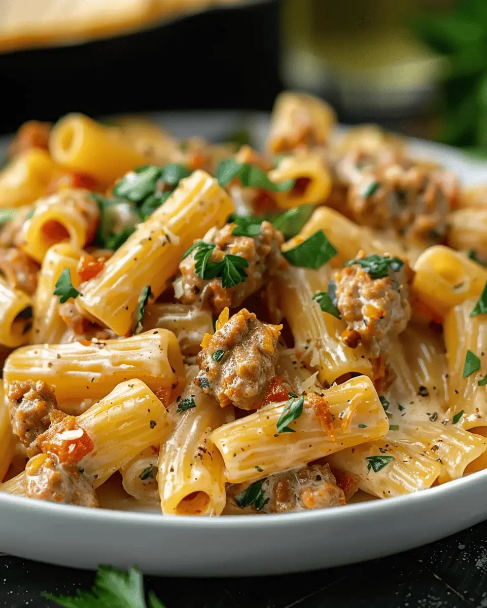 Easy Recipes Dinner: Indulgent Creamy Italian Sausage Rigatoni