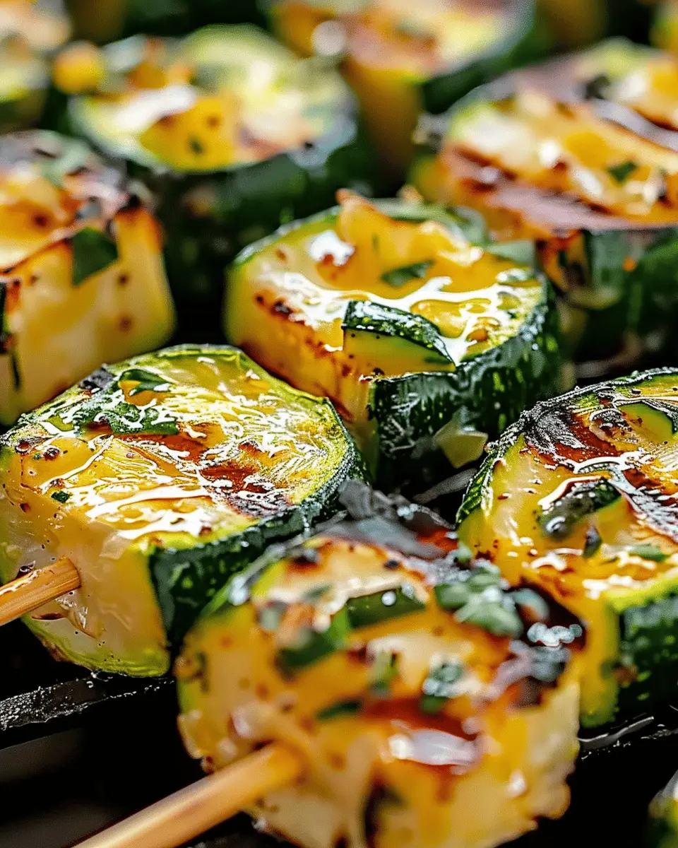 Easy Side Dishes: Indulgent Garlic Butter Zucchini Skewers Recipe