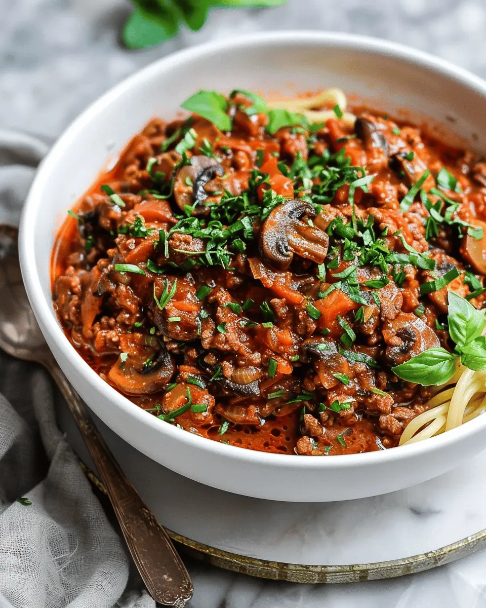 Low Carb Recipes: Easy Beef Mushroom Ragu for Cozy Nights