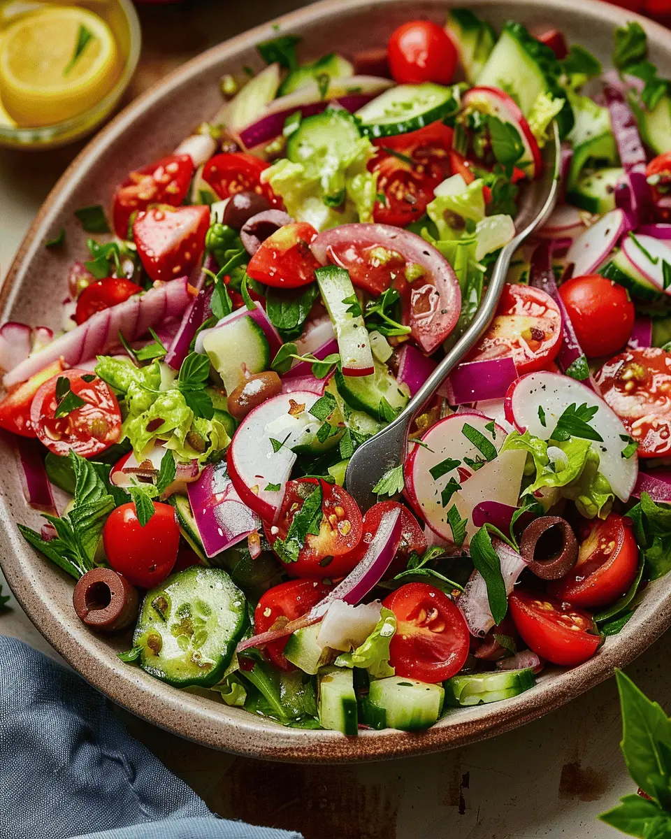 Delicious Salad Recipes Ideas: Fresh Italian Chopped Salad with Turkey Bacon