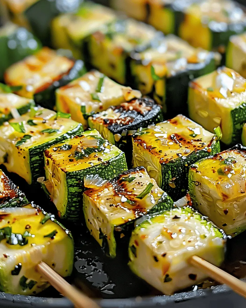 Easy Side Dishes: Irresistible Garlic Butter Zucchini Skewers Recipe