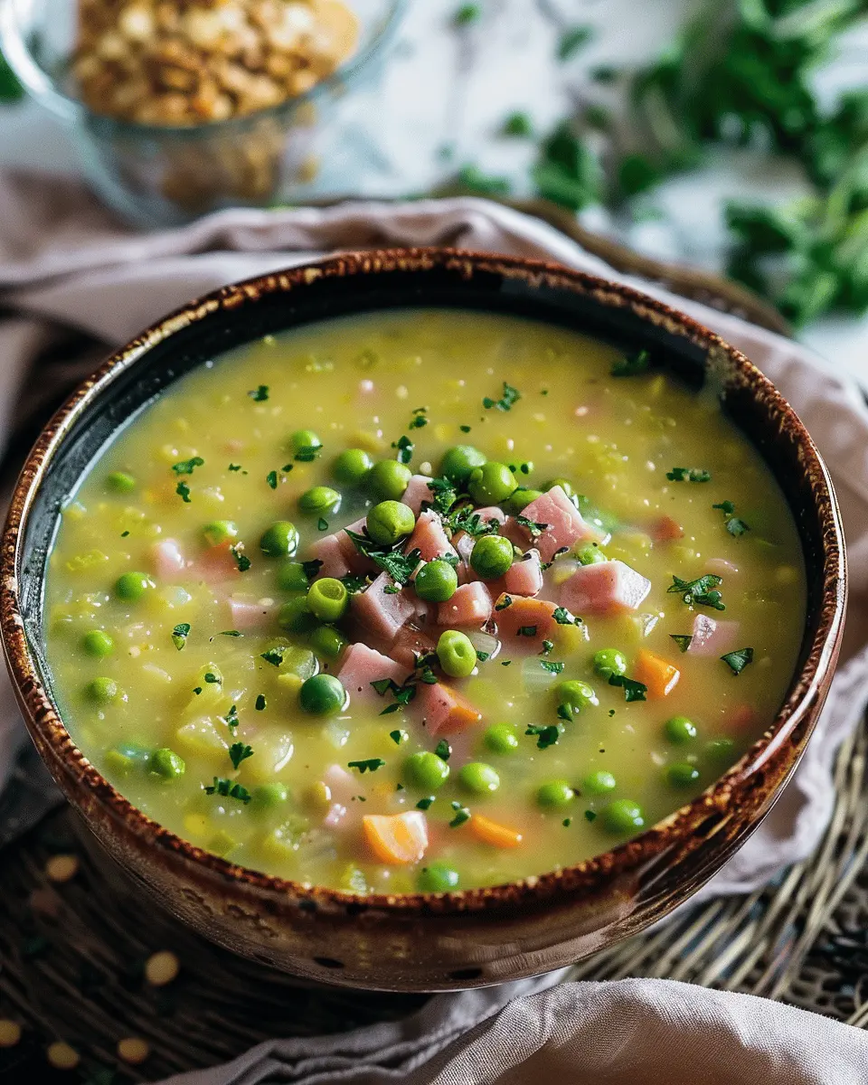 Easy Soup Recipes: Comforting Split Pea and Turkey Bacon Soup