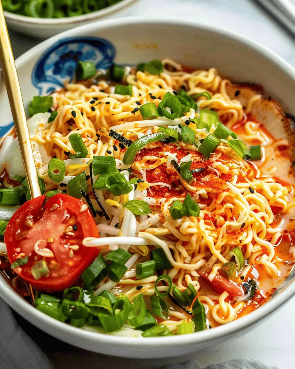 Delicious Salad Recipes Ideas: Easy Tomato Ramen with Turkey Bacon