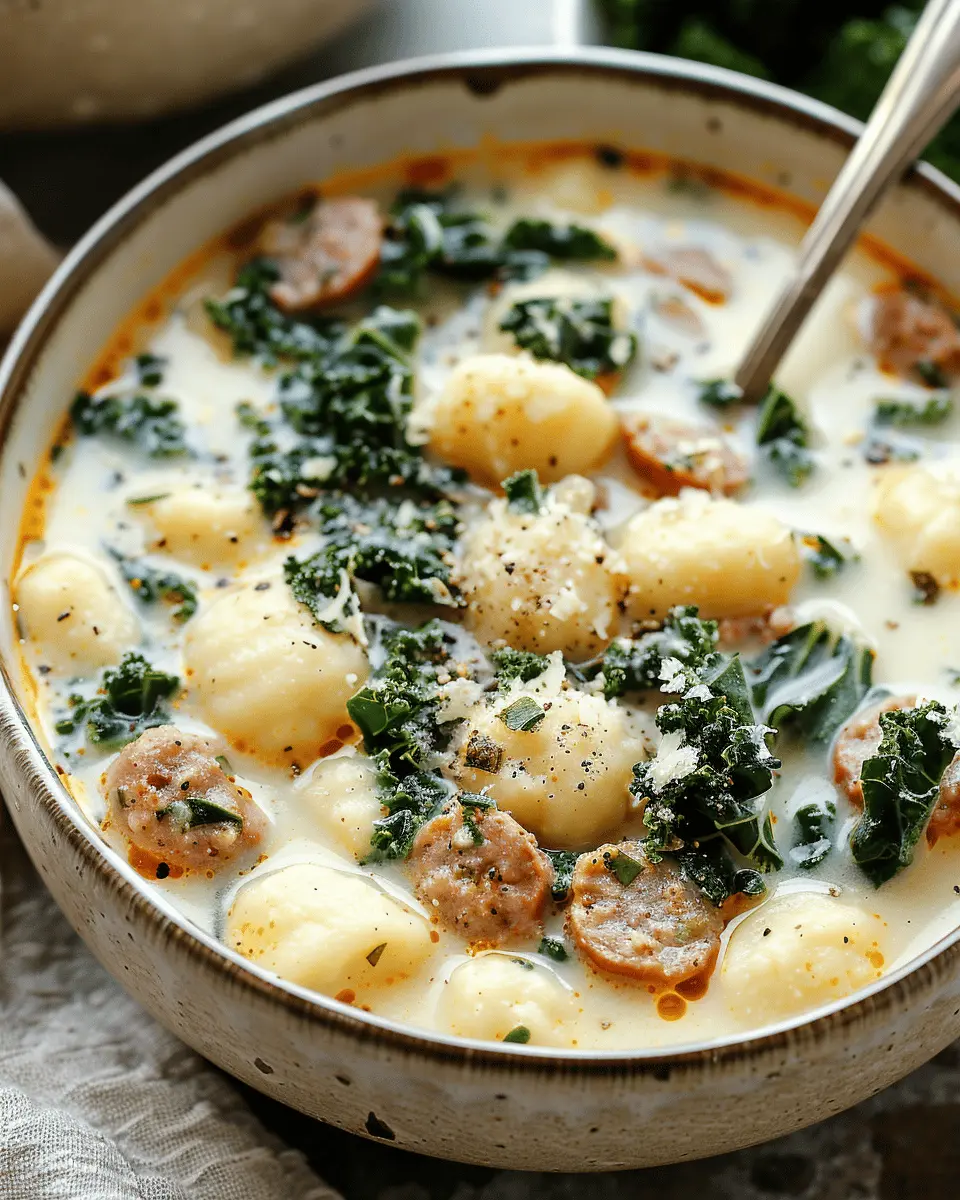 Easy Soup Recipes: Cozy Italian Sausage and Kale Gnocchi Delight
