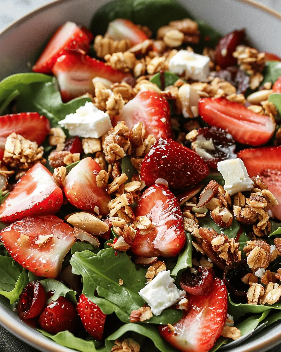 Delicious Salad Recipes Ideas: Easy Strawberry Crunch Salad