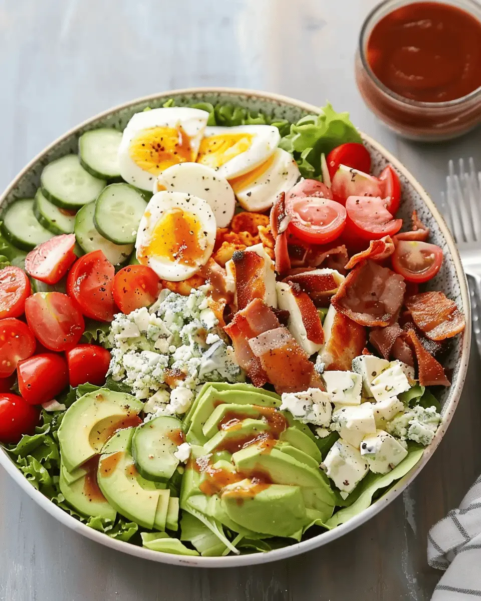 Delicious Salad Recipes Ideas: Healthy Cobb Salad with Turkey Bacon