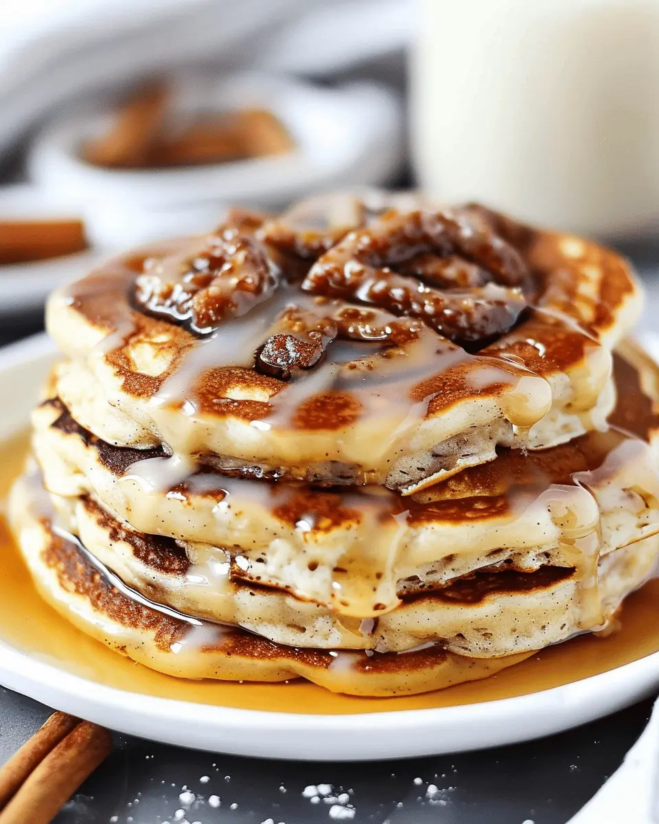 Breakfast ideas: Indulgent Cinnamon Roll Pancakes with Turkey Bacon