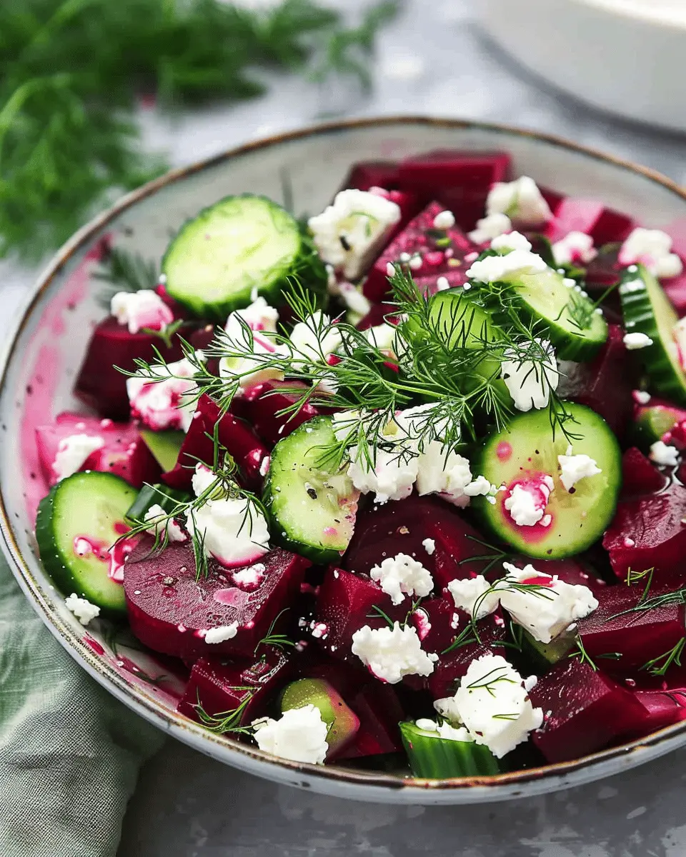 Delicious Salad Recipes Ideas: Beet Salad with Feta and Dill Delight
