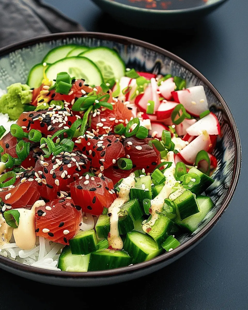 Delicious Salad Recipes Ideas: Easy Ramen Tuna Poke Bowl Delight