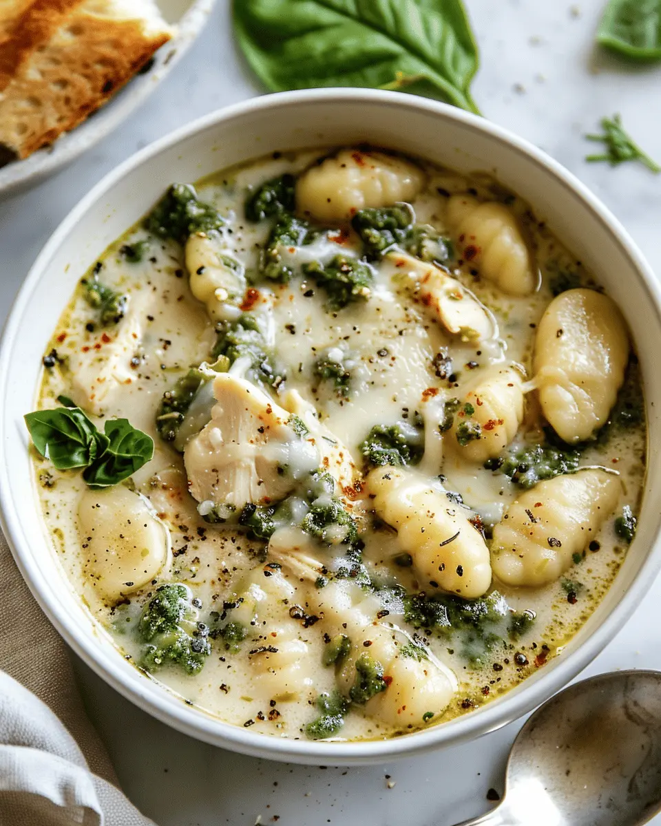 Easy Soup Recipes: Warm Up with Chicken Pesto Gnocchi Delight