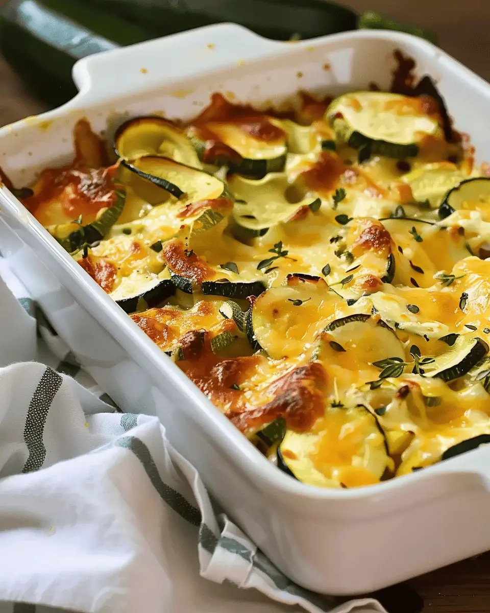 Easy Side Dishes: Cheesy Zucchini Casserole with Turkey Bacon