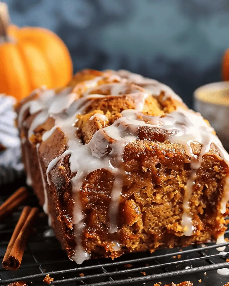 Best Pumpkin Bread Recipe: Indulgent Cinnamon Roll Treat with Cream Cheese Glaze