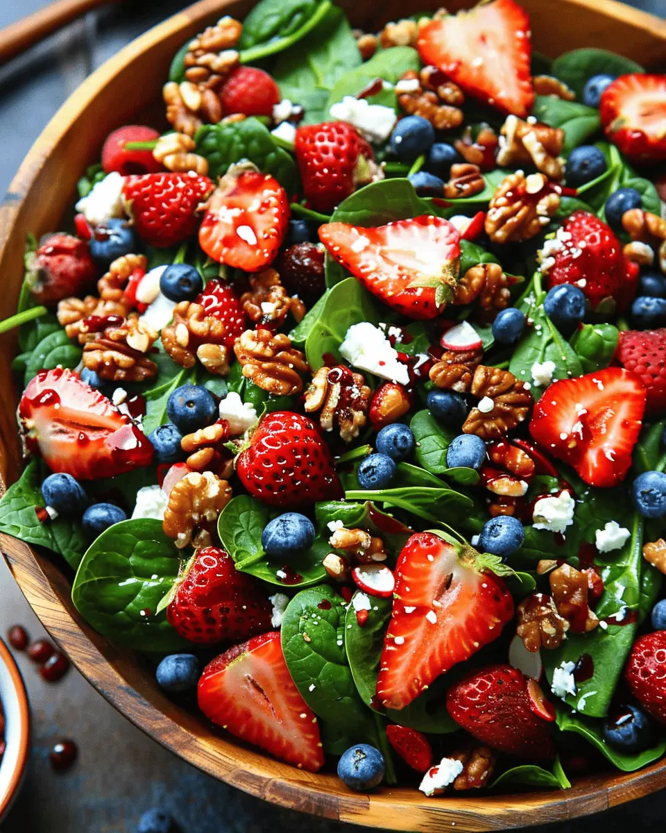 Delicious Salad Recipes Ideas: Easy 15-Minute Strawberry Spinach Salad