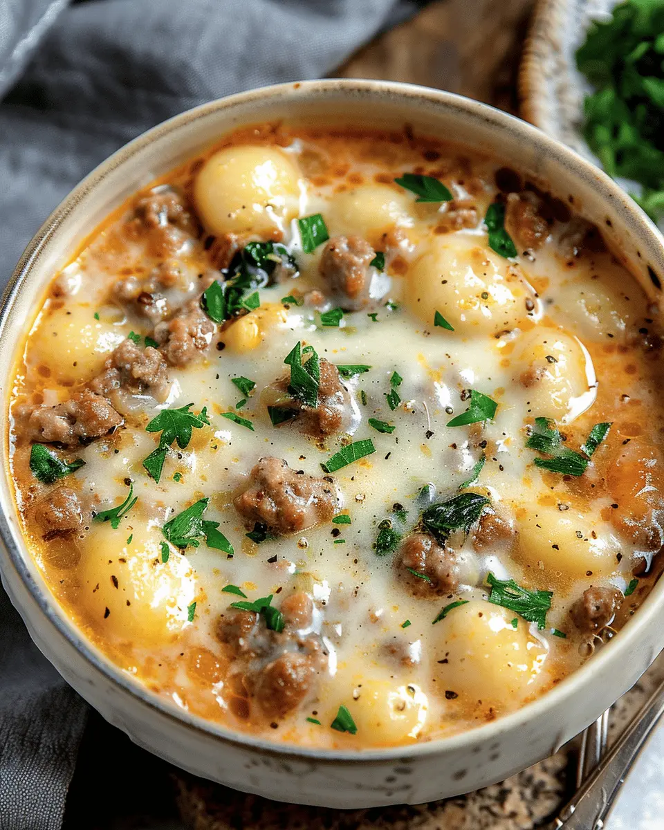 Easy Soup Recipes: Indulgent Creamy Italian Sausage Gnocchi Soup