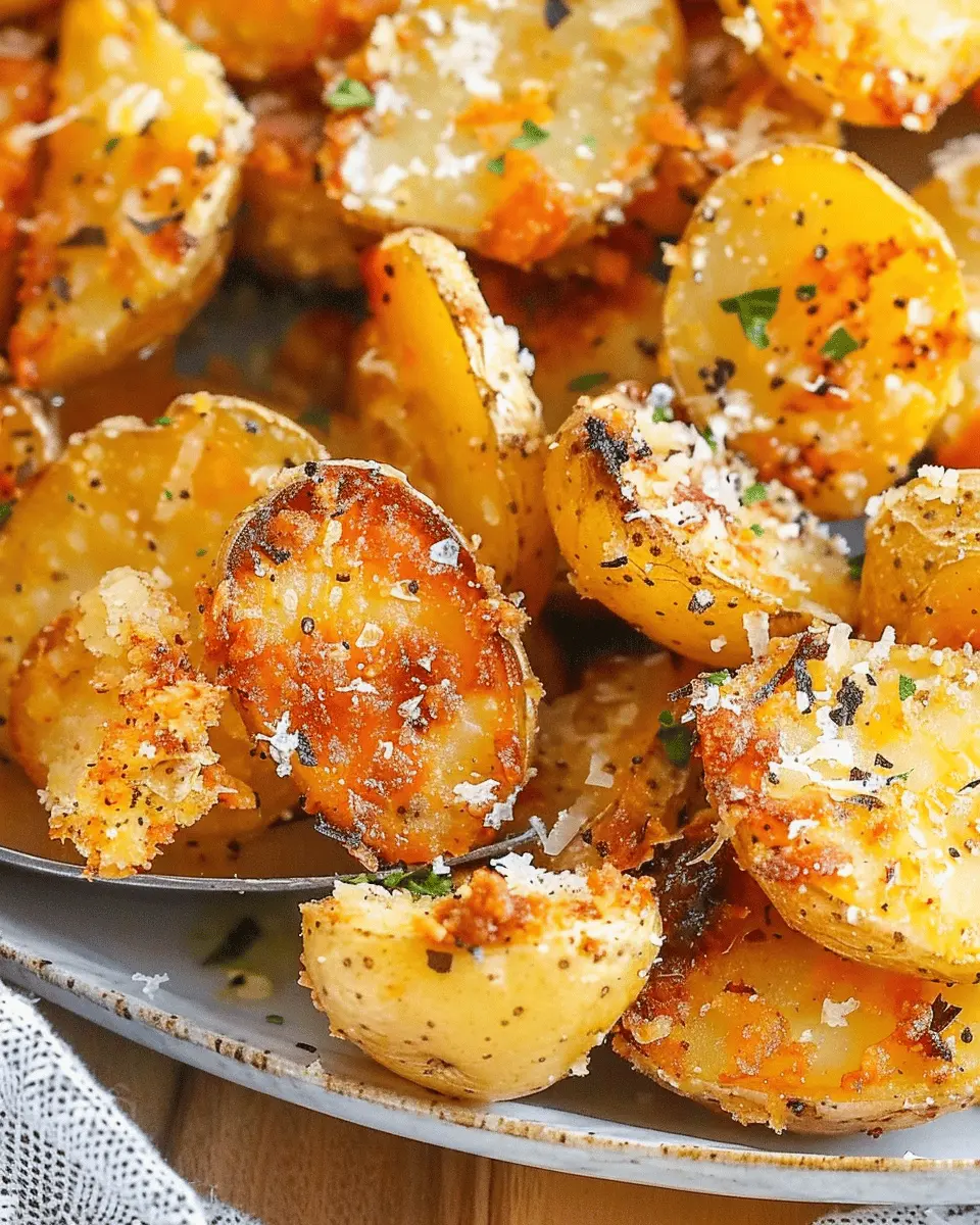 Easy Side Dishes: Irresistibly Crispy Parmesan Potatoes Recipe