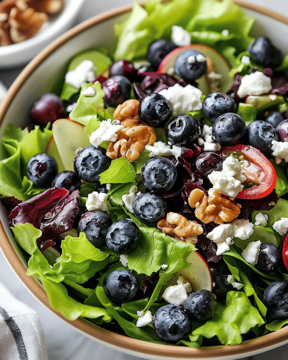 Delicious Salad Recipes Ideas: Indulgent Blueberry Goat Cheese Salad