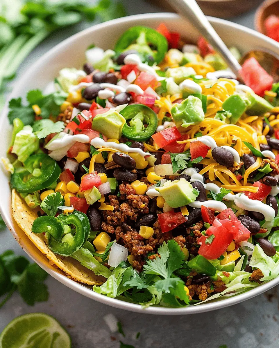 Delicious Salad Recipes Ideas: Tantalizing Black Bean Taco Salad
