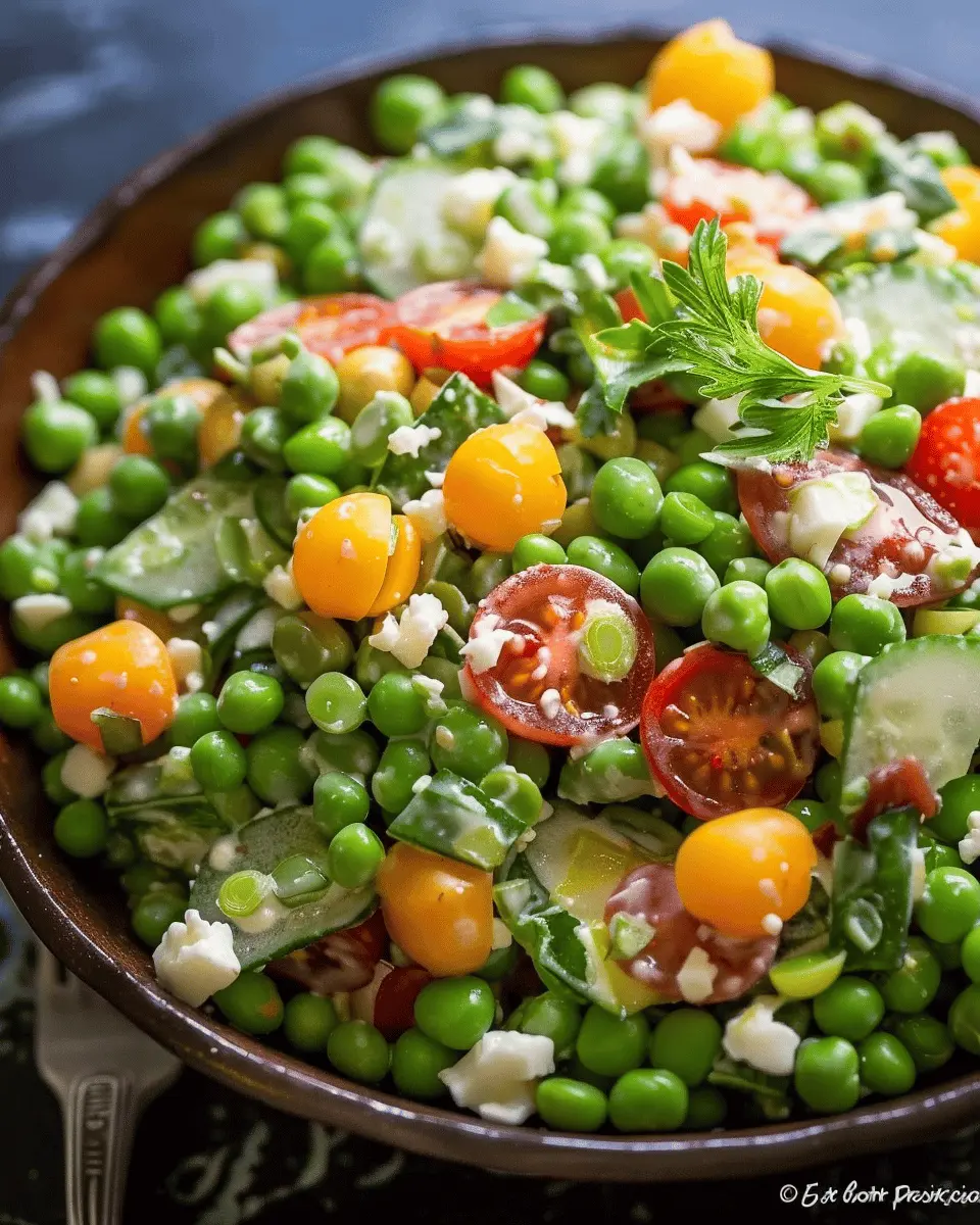 Delicious Salad Recipes Ideas: Easy English Pea Salad with Turkey Bacon