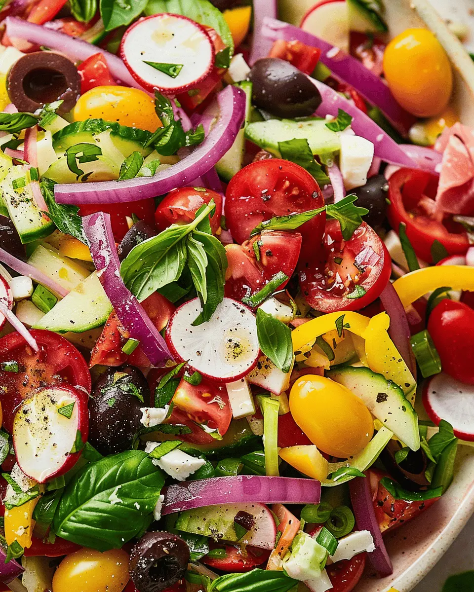 Delicious Salad Recipes Ideas: Easy Italian Chopped Salad with Turkey Bacon