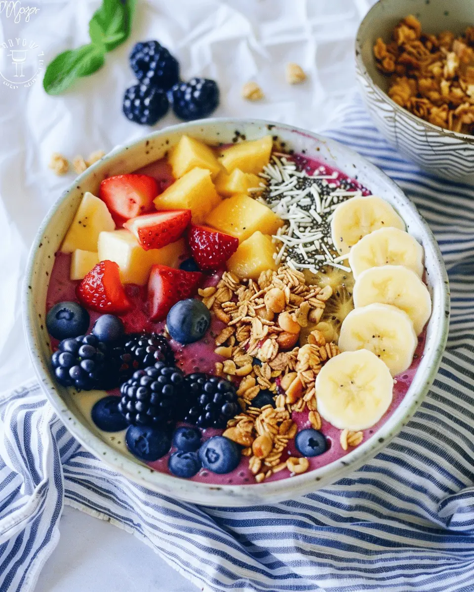Breakfast ideas: Energizing Tropical Smoothie Bowl Recipe