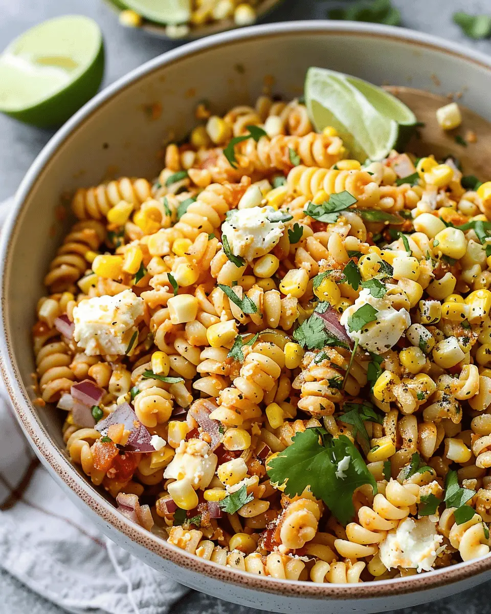 Delicious Salad Recipes Ideas: Easy Mexican Street Corn Pasta Salad