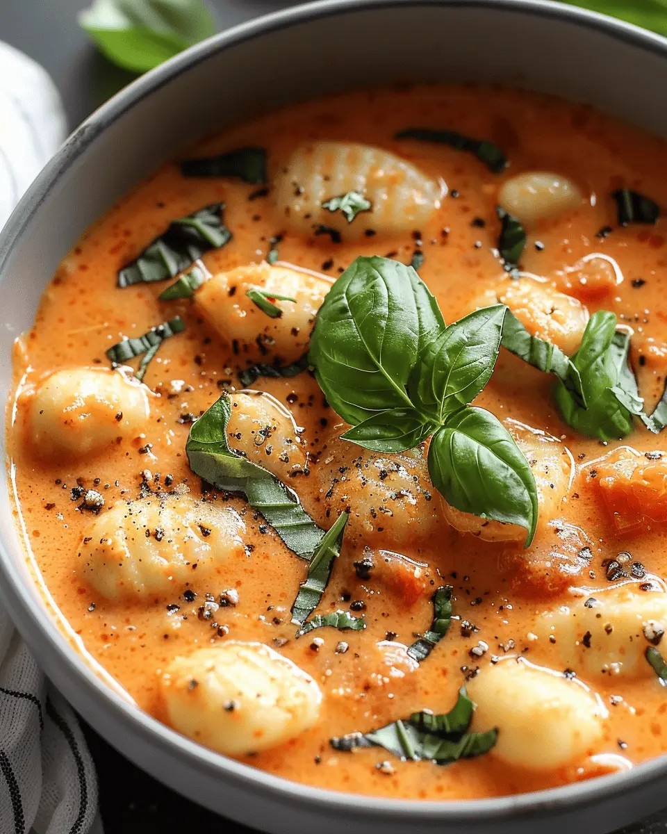 Easy Soup Recipes: Indulgent Creamy Tomato Gnocchi Soup Delight
