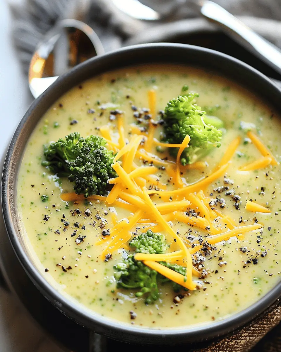 Easy Soup Recipes: Creamy Broccoli Cheddar Soup with Turkey Bacon