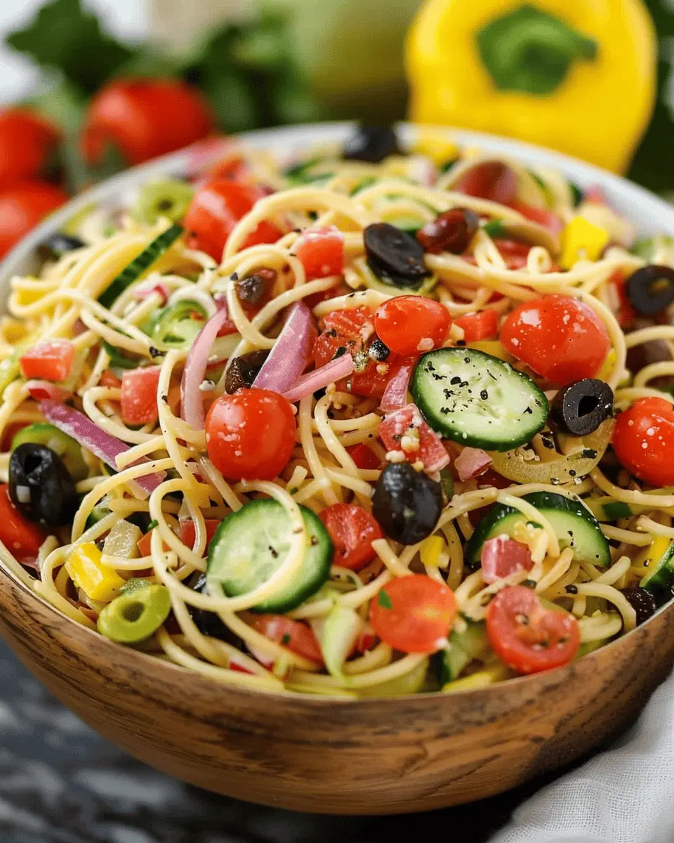 Delicious Salad Recipes: Easy Spaghetti Salad with Italian Dressing