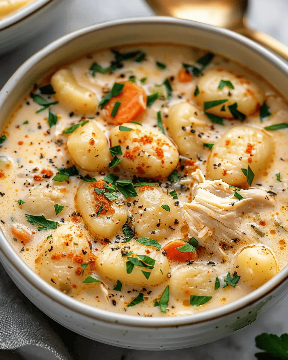 easy soup recipes: Comforting Chicken Gnocchi Soup for All Seasons