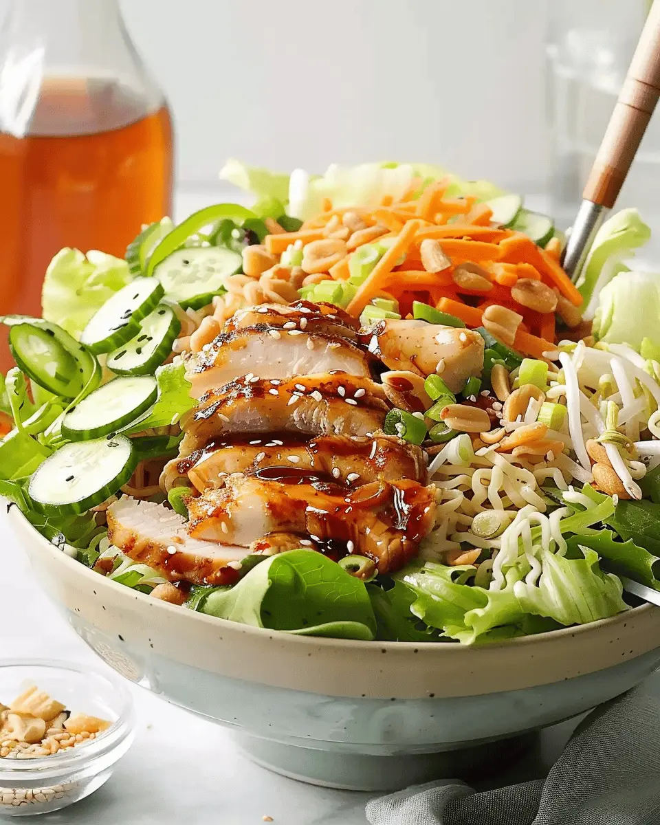 Delicious Salad Recipes Ideas: Easy Grilled Chicken Ramen Salad