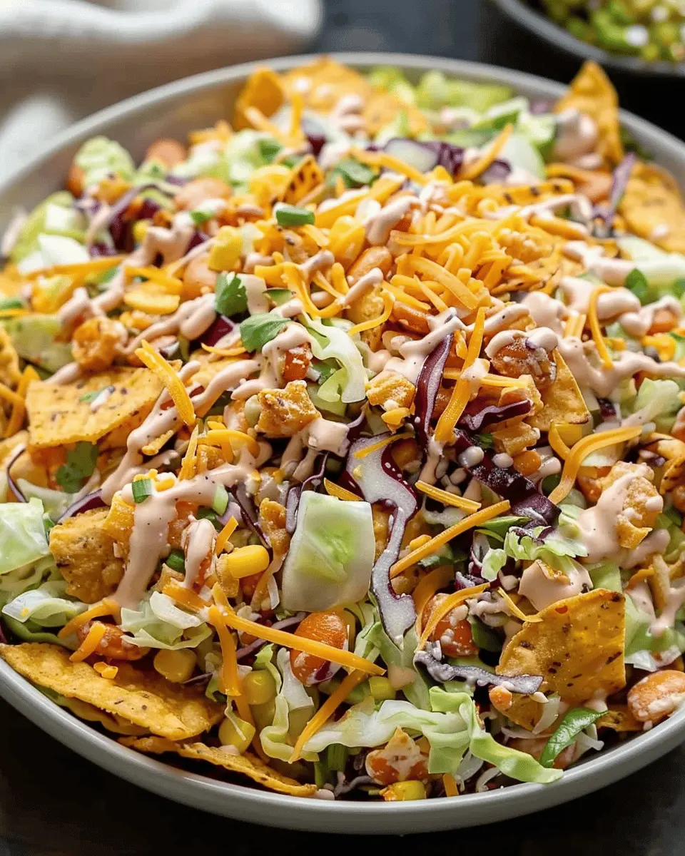 Delicious Salad Recipes Ideas: Savory Frito Cowboy Cabbage Delight