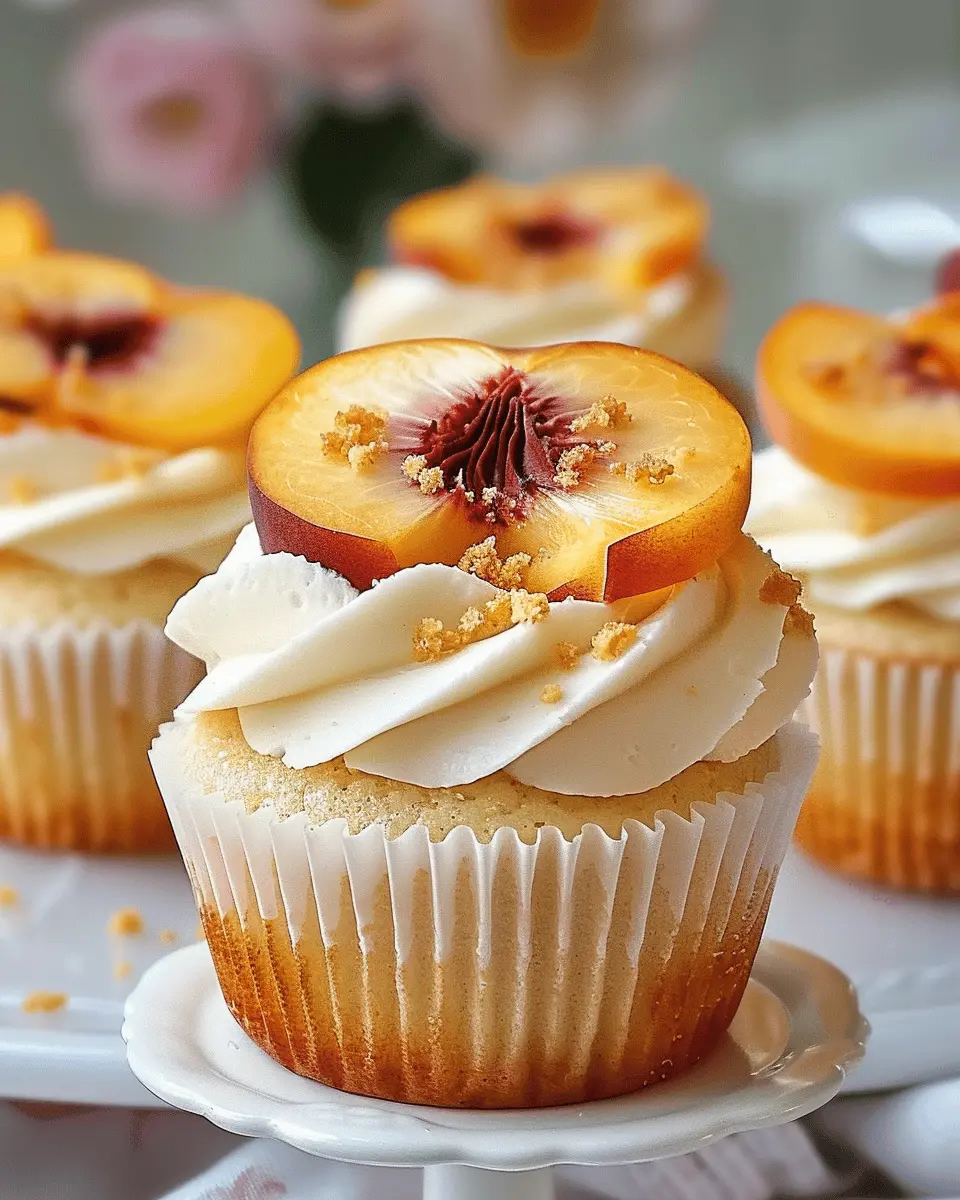 Irresistibly Moist Honey Peach Cream Cheese Cupcakes to Savor