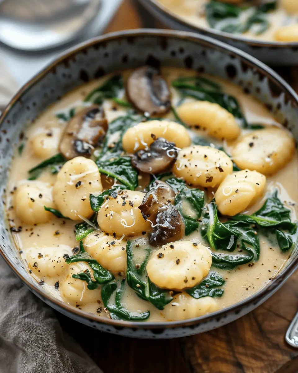 Easy Soup Recipes: Indulgent Creamy Spinach and Turkey Bacon Gnocchi Soup