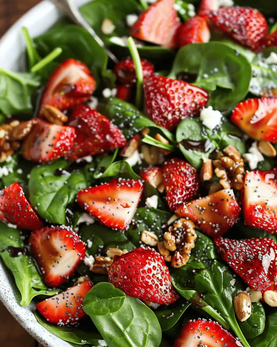 Delicious Salad Recipes: Spinach Strawberry Salad with Turkey Bacon