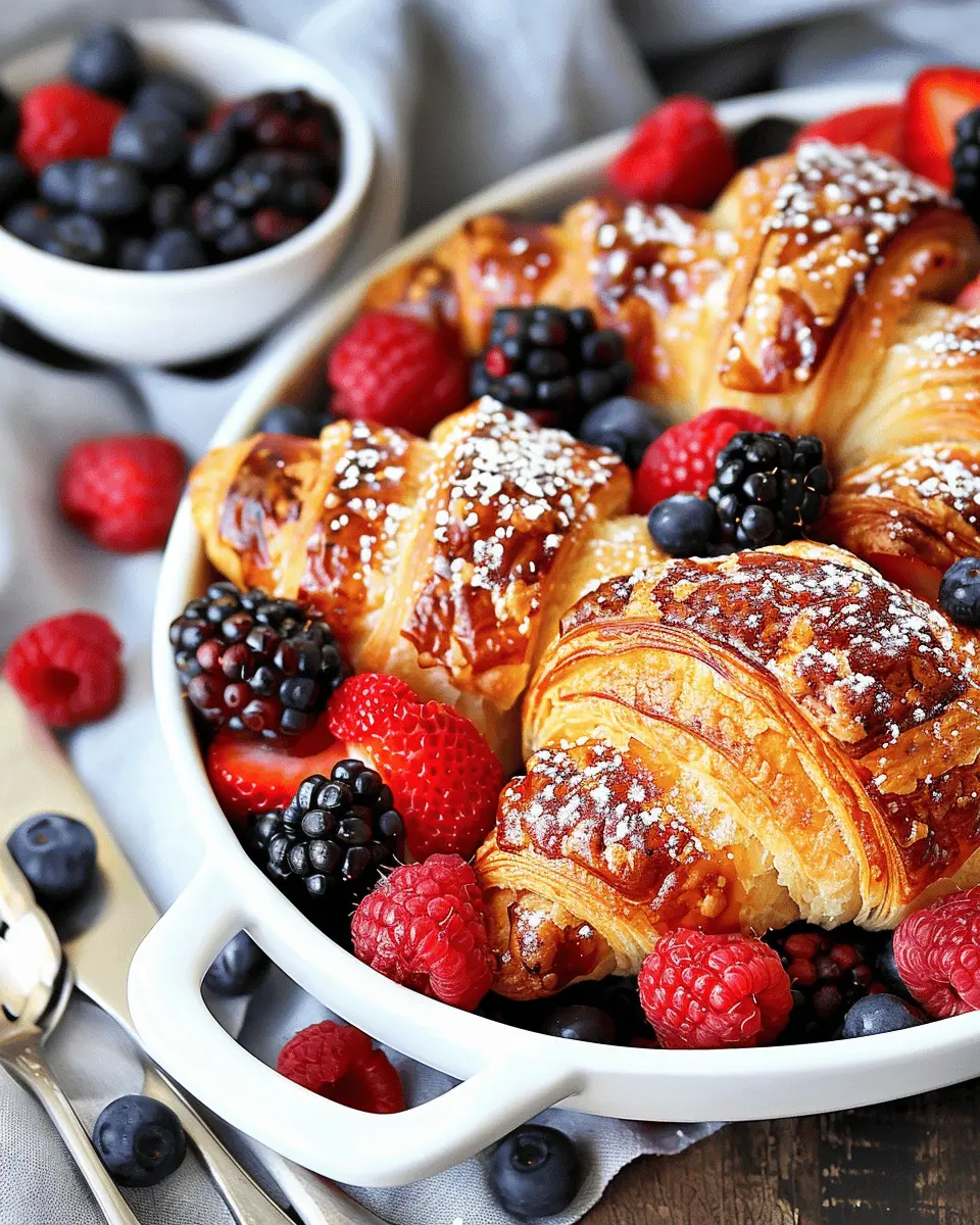 Breakfast ideas: Indulgent Berry Croissant Bake for Brunch Lovers