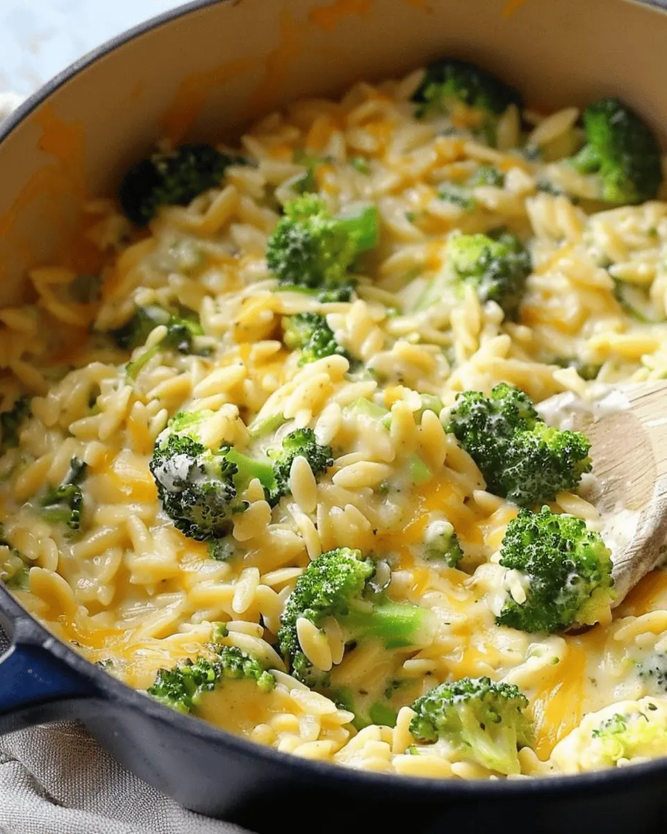 Easy Side Dishes: Creamy One-Pot Broccoli Cheddar Orzo Delight