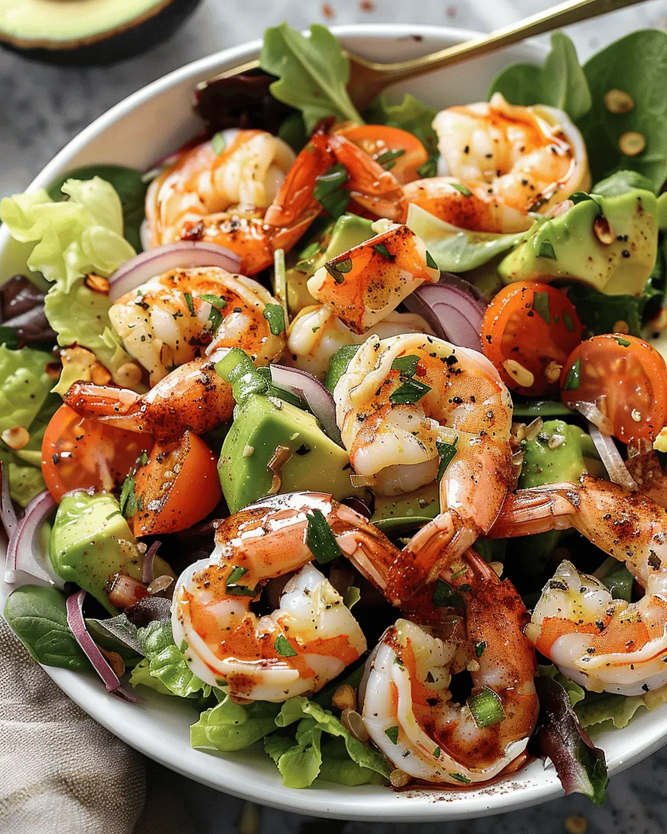 Delicious Salad Recipes Ideas: Refreshing Shrimp and Avocado Spring Salad