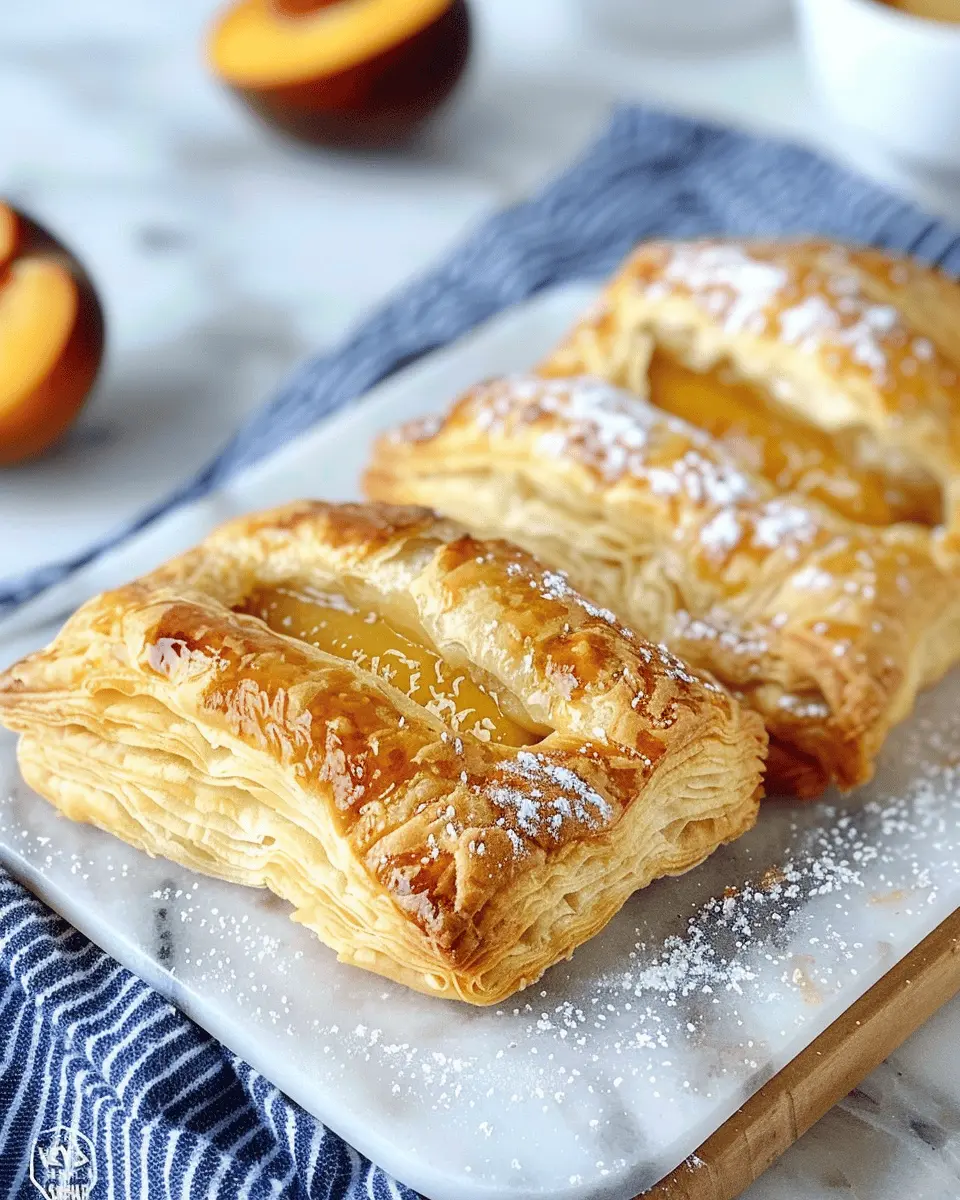 Breakfast ideas: Indulgent Peach Puff Pastry with Turkey Bacon