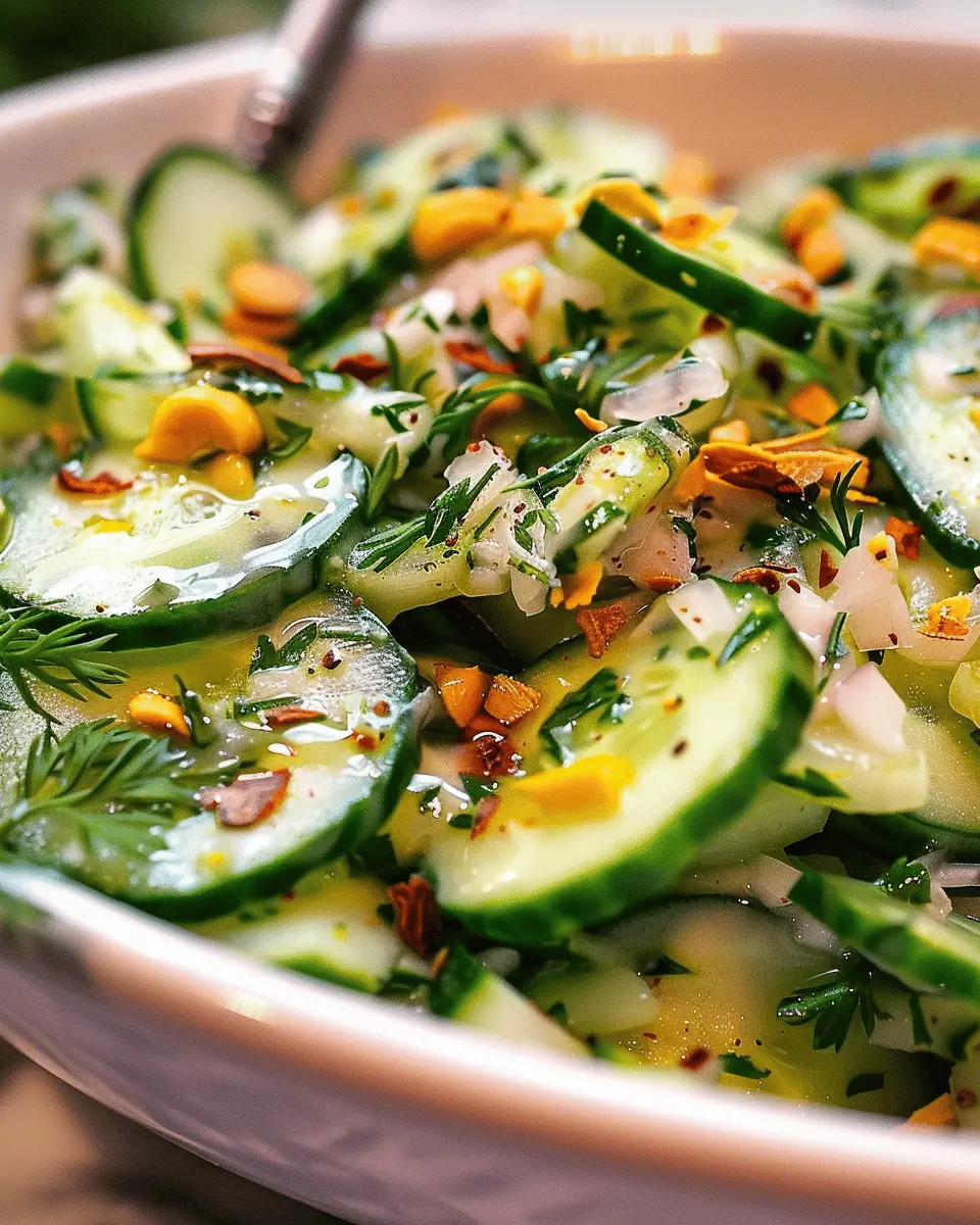 Delicious Salad Recipes Ideas: Easy Loaded Cucumber Salad with Turkey Bacon