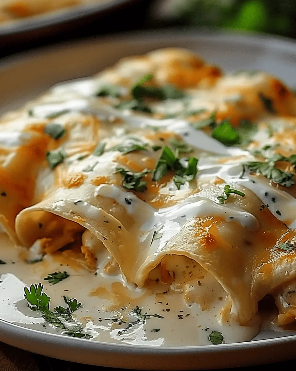 Chicken Enchiladas with Sour Cream White Sauce: Easy & Delicious Recipe