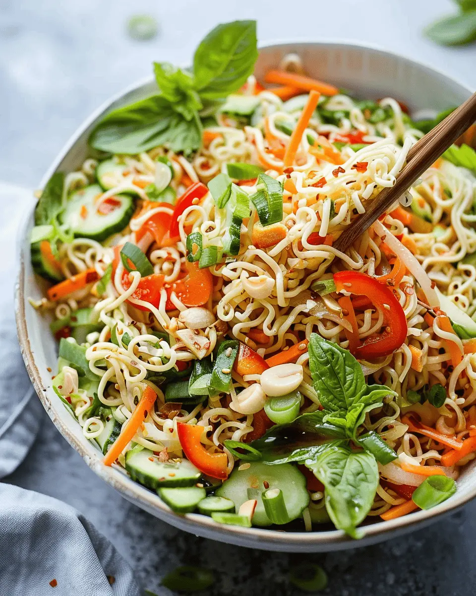 Delicious Salad Recipes Ideas: Easy Cold Ramen Noodle Salad