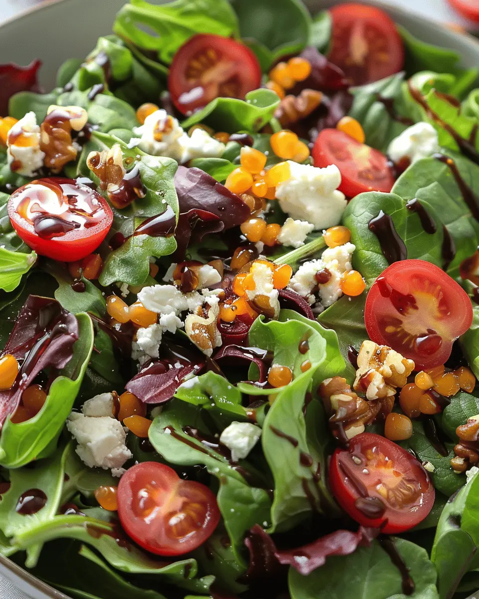 Delicious Salad Recipes Ideas: Spring Mix Salad with Balsamic Honey Dressing