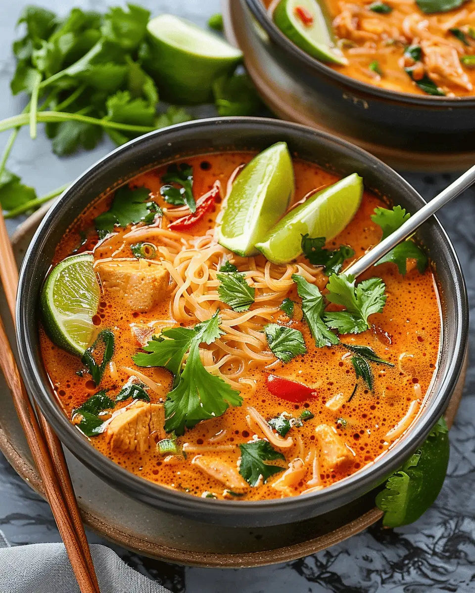 Easy Soup Recipes: Indulgent Thai Red Curry Noodle Soup Delight