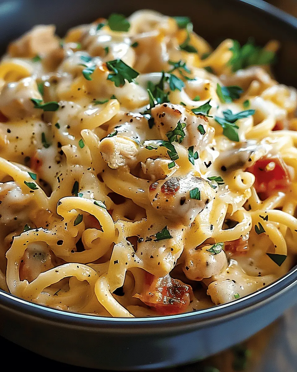 Easy Recipes Dinner: The Best Crockpot Garlic Parmesan Chicken Pasta