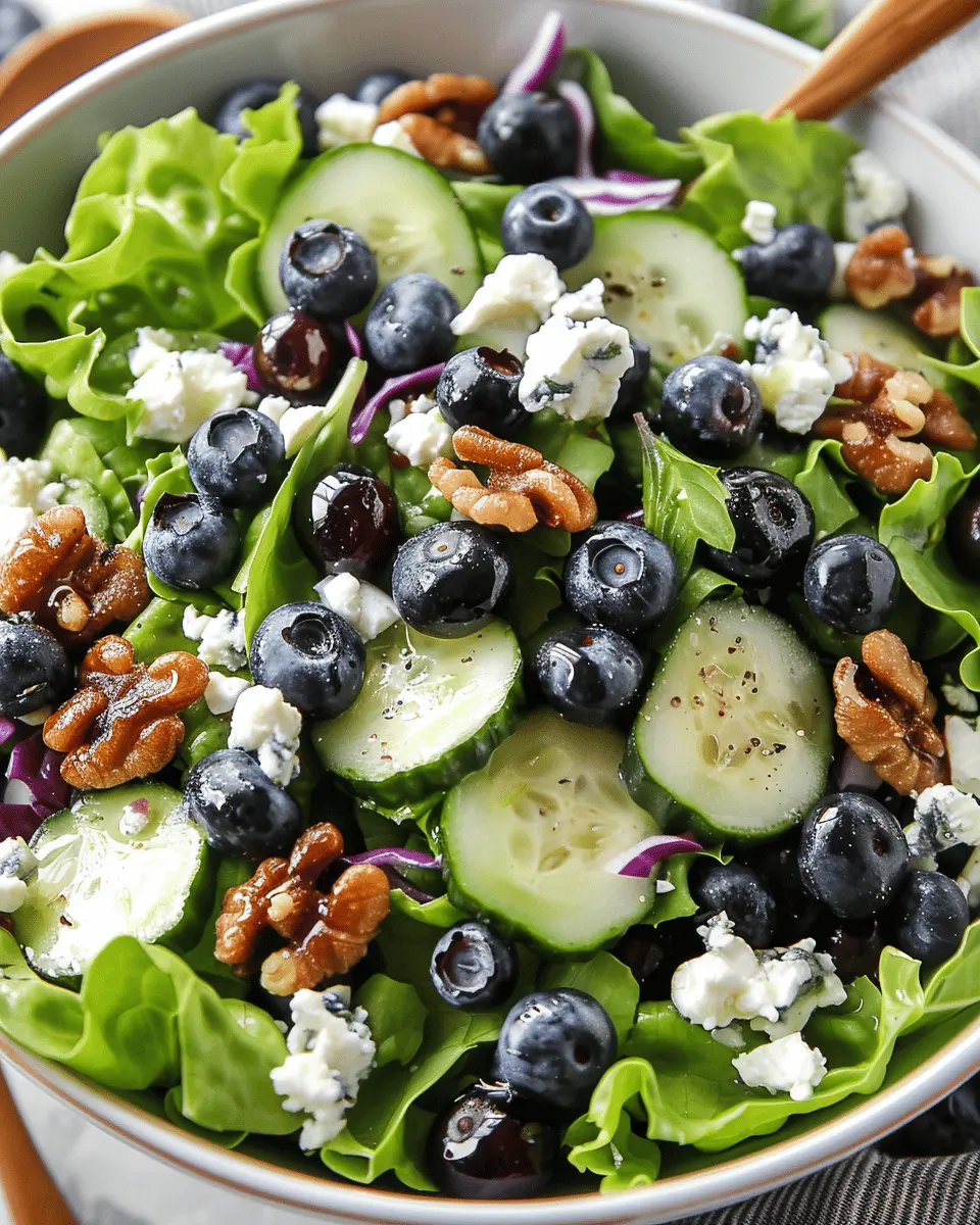 Delicious Salad Recipes Ideas: Delightful Blueberry Goat Cheese Salad