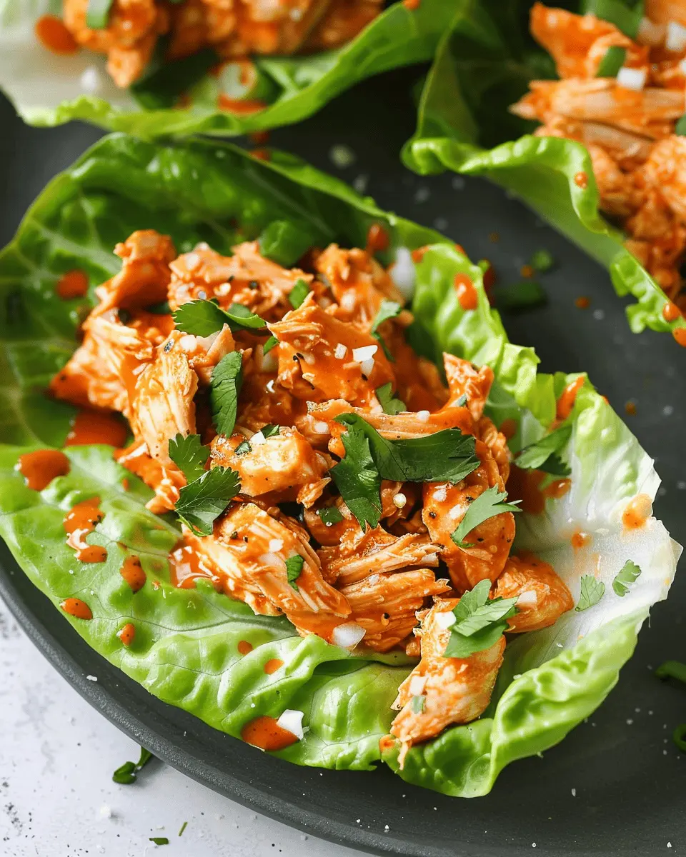 Low Carb Recipes: Easy Buffalo Chicken Lettuce Wraps Delight
