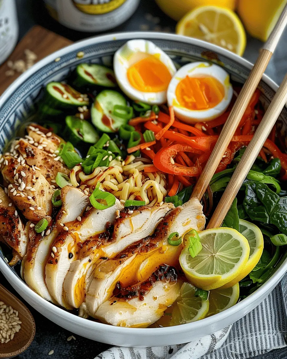 Delicious Salad Recipes Ideas: Zesty Lemon Ginger Chicken Ramen