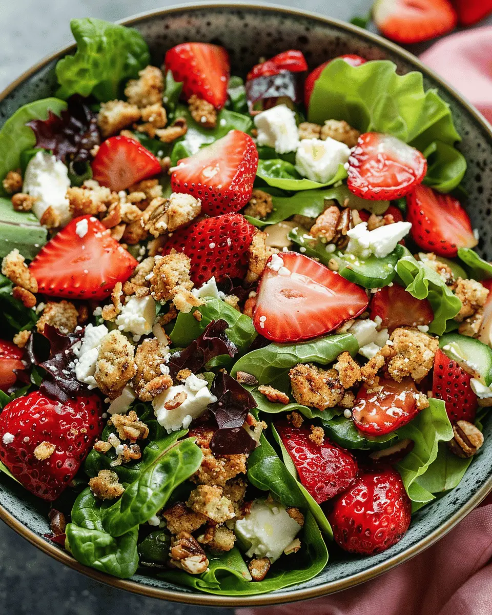 Delicious Salad Recipes Ideas: Irresistible Strawberry Crunch Salad